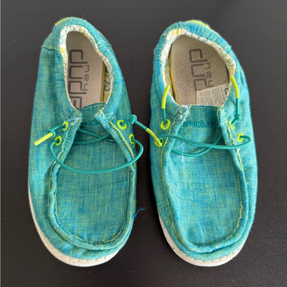 Hey Dude Kids Turquoise Moccasins